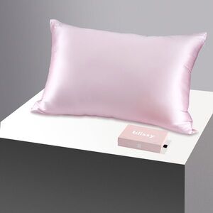 BLISSY SILK PILLOWCASE STANDARD SIZE (20”x26”) in ROSE PINK NEW IN SLIPCASE!